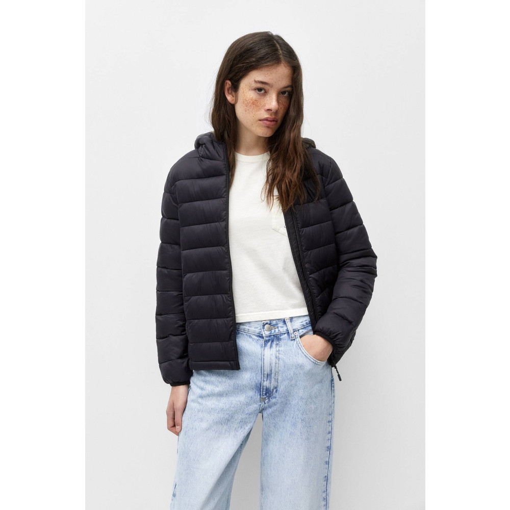 Pull & Bear Kapüşonlu hafif şişme mont M Beden Bayan Mont Fiyatı