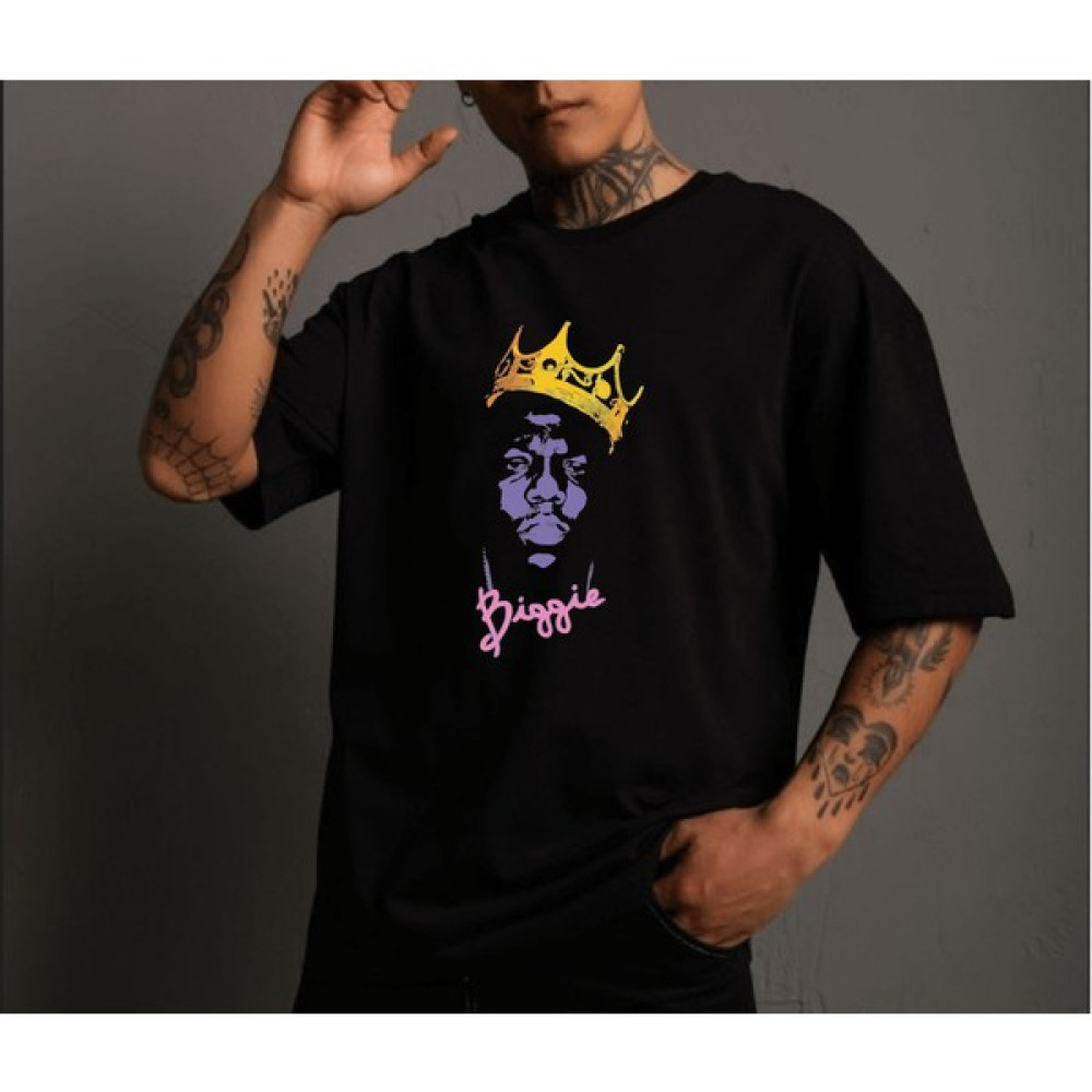 Pull The Hood Unisex Oversize Biggie Tshirt Bayan T-shirt Fiyatı