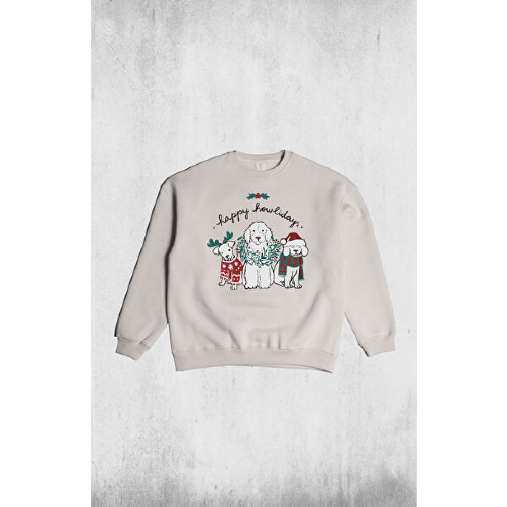 Pull The Hood Unisex Oversize Howliday Sweatshirt Bayan Sweatshirt Fiyatı