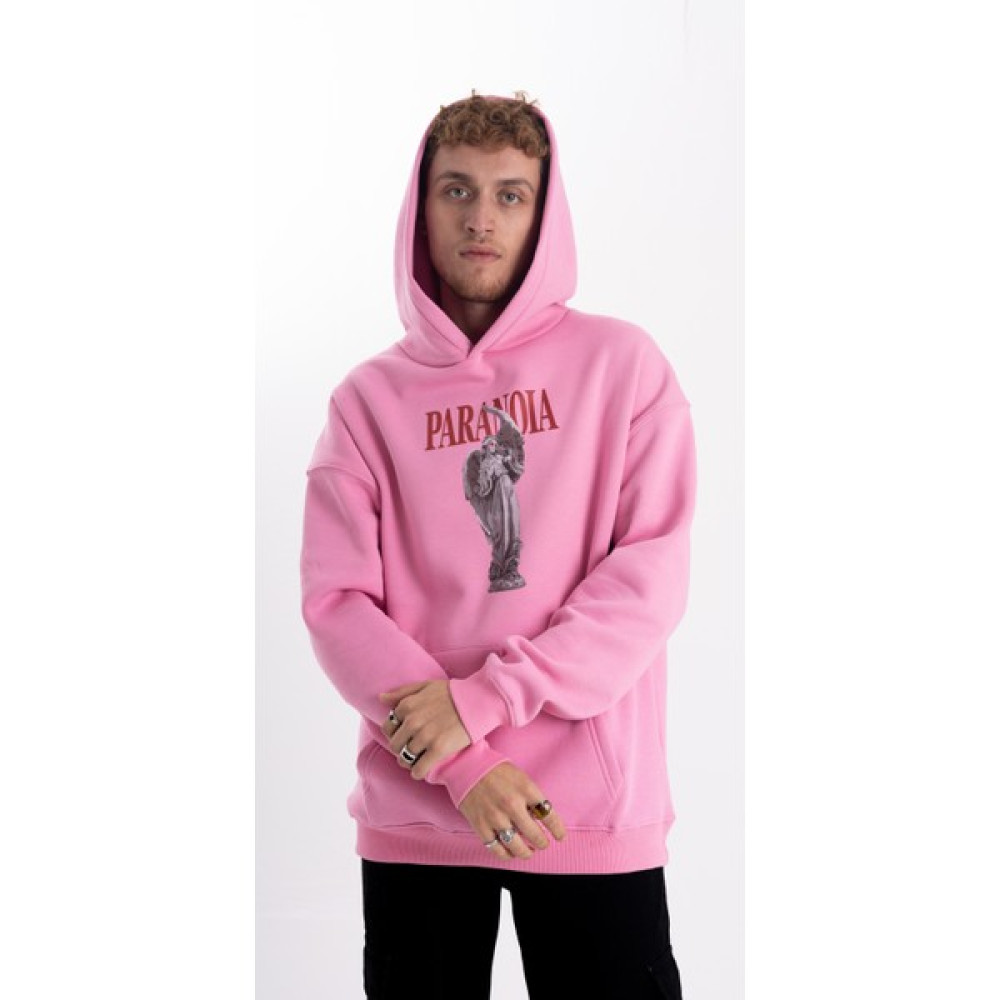 Pull The Hood Unisex Oversize Paranoai Baskı Kapşonlu Sweatshirt Bayan Sweatshirt Fiyatı