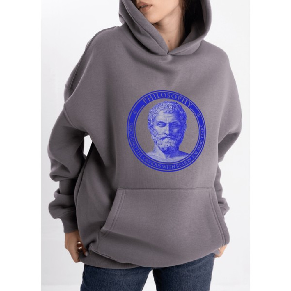 Pull The Hood Unisex Oversize Philosophy Kapüşonlu Sweatshirt Bayan Sweatshirt Fiyatı