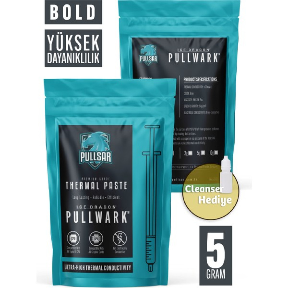 Pullsar Pullsar® Pullwark Bold 20w/m-K | Termal Macun | 2gr -5gr Yüksek Performanslı ve İletken Macun - 5 Gram Soğutucular Fiyatı