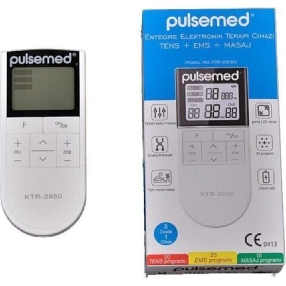 Pulsemed Şarjlı Entegre Elektronik Terapi Cihazı Tens + Ems + Masaj Şarj Edilebilir Masaj Cihazları Fiyatı