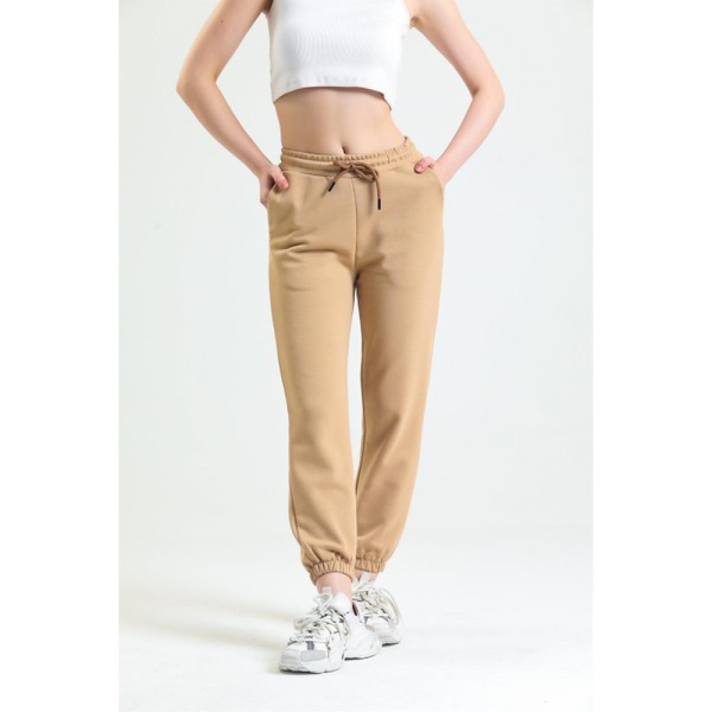 Pulur.co Camel Lastikli Jogger Eşofman Altı Kadın Eşofman Fiyatı
