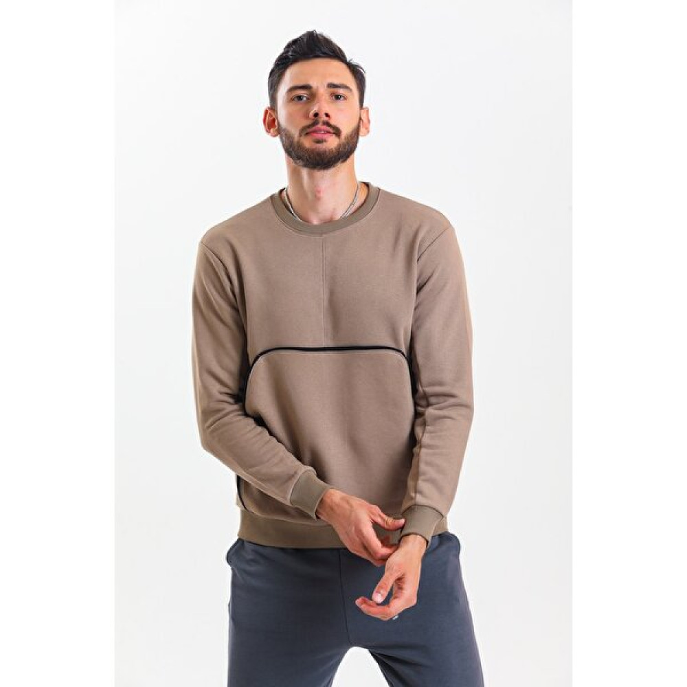 Pulur.co Kahverengi Kanguru Cepli Sweatshirt Erkek Sweatshirt Fiyatı