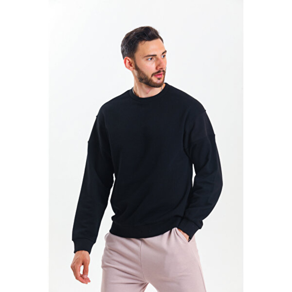 Pulur.co Siyah Parçalı Sweatshirt Erkek Sweatshirt Fiyatı