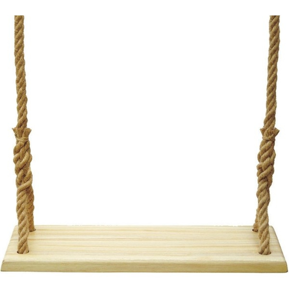 Puluz Masif Ahşap Salıncak Tarzı: Kenevir Halat (60X16 Cm) Ahşap Rengi (Yurt Dışından) - Krem Bahçe Salıncağı Fiyatı