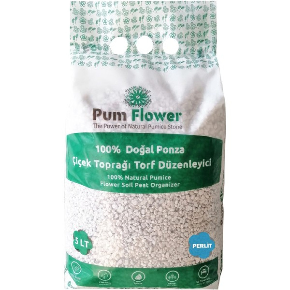 Pum Flower Perlit. Çiçek Torfu, Çiçek Perliti, Tüm Bitkiler Için Uygun, Köklendirme, Saksı Değişimi Bitki Fiyatı
