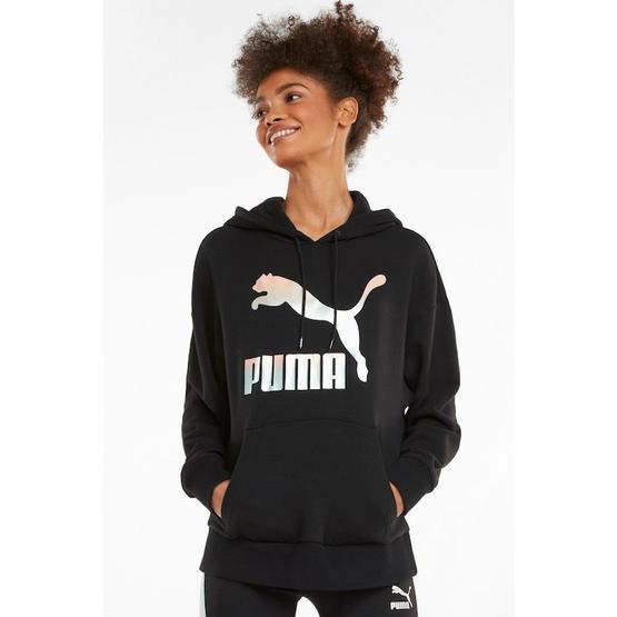 Puma 53007571 Classics Logo Hoodie Kadın Siyah Günlük Sweatshirt Bayan Sweatshirt Fiyatı