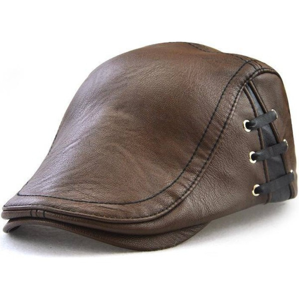 Pumay Shop Erkek Sonbahar ve Kış Kalınlaştırılmış Pu Şapka Şapkası-Açık KAHVERENGI-56-60CM (Yurt Dışından) Erkek Şapkası Fiyatı