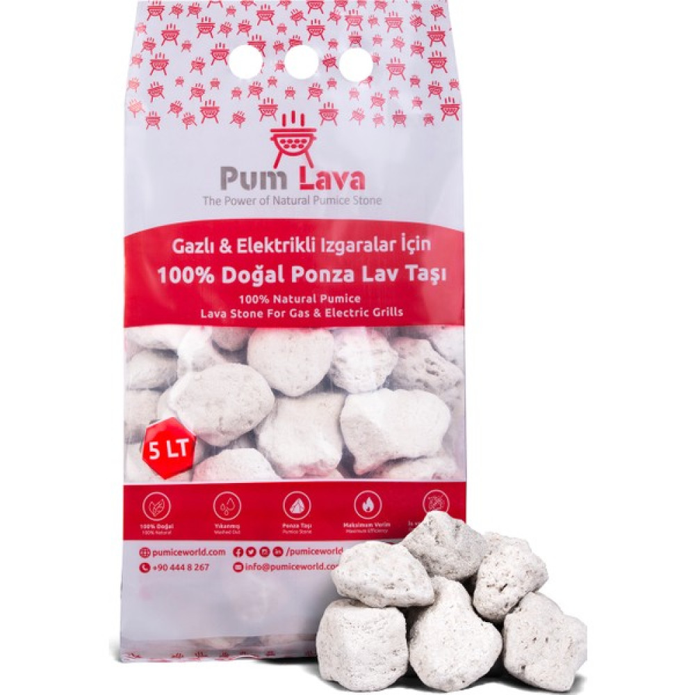 Pumice World Lav Taşı Beyaz, Ponza Mangal Taşı, Mangal Kömürü Mangal & Barbekü Malzemeleri Fiyatı