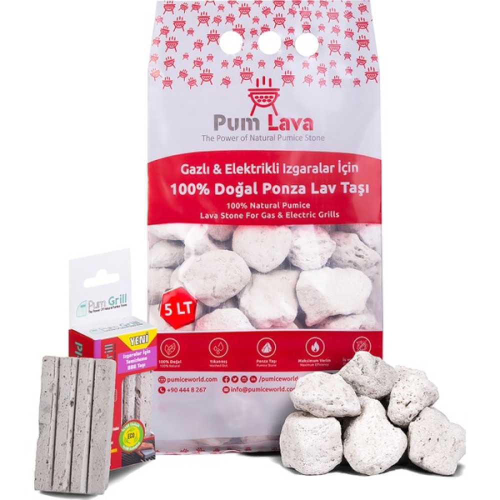 Pumice World Lav Taşı ve Pum Grill Izgara Temizleme Taşı Bir Arada Set Mangal & Barbekü Malzemeleri Fiyatı