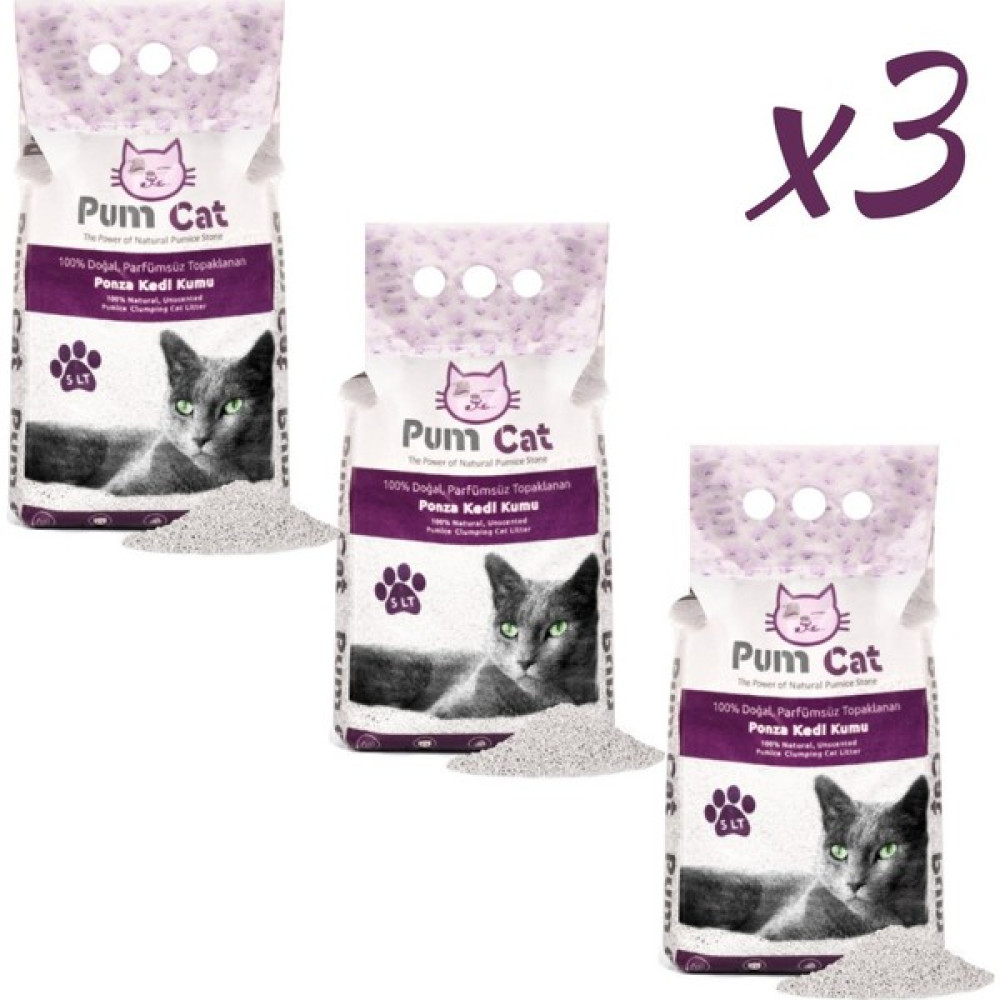 Pumice World Pum Cat Topaklanan Bentonit Kedi Kumu, 15 Litre - 5x3 - Ince Tane Bentonit Kedi Kumu Evcil Hayvan Ürünleri Fiyatı