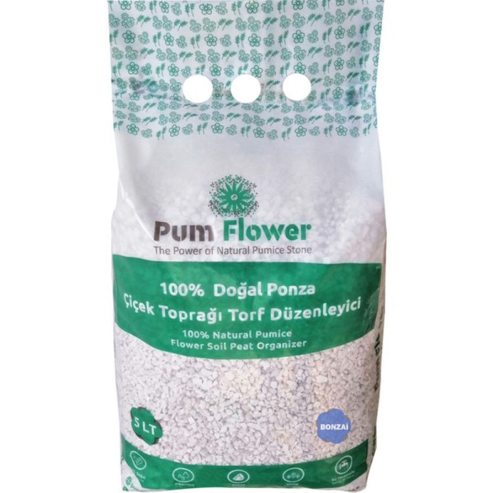 Pumice World Pum Flower Bonsai Toprağı Torfu, 5 Litre, Ponza, Torf Düzenleyici Oto Boyaları Fiyatı