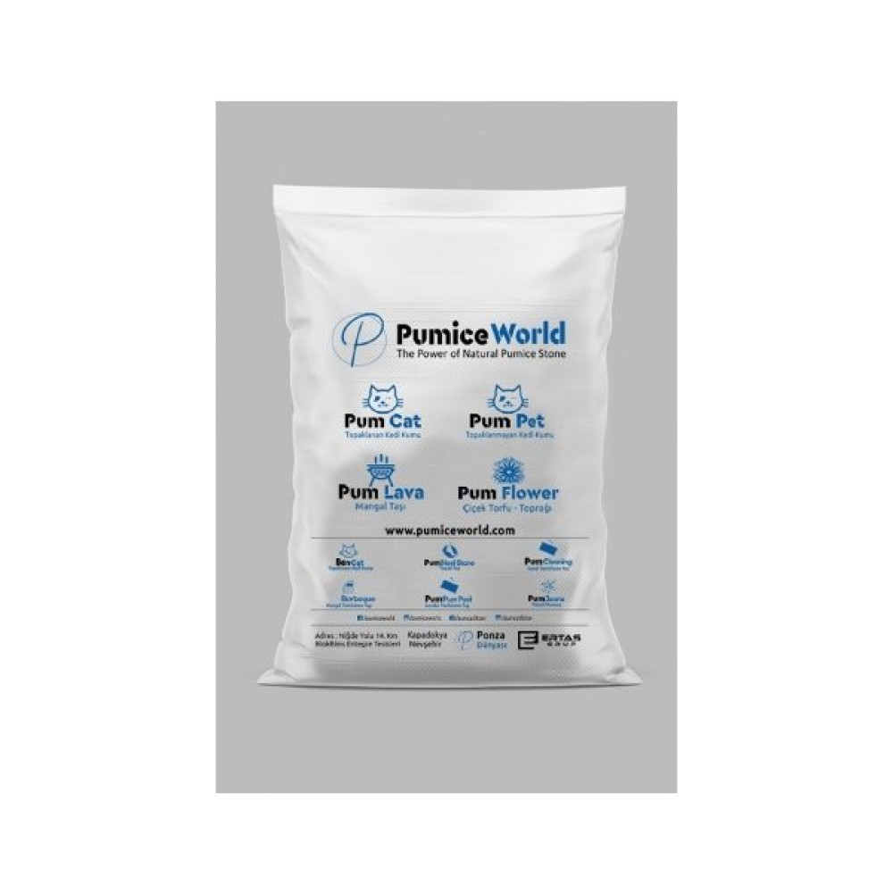 Pumice World Pum Pet Topaklaşmaz Kedi Kumu Kokusuz KALIN(1-17MM) Tane Pomza Kum-Topaklanmaz Çok Hafif 20 Litre Evcil Hayvan Ürünleri Fiyatı