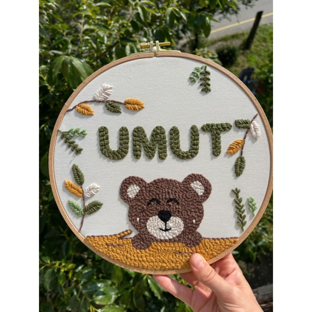 Punch Passion 30CM Bebek/çocuk Odası Isimli Kapı Süsü/punch Nakis Duvar Panosu/bebek Hediyelik Hastane Kapı Süsü - Ekru - Büyük Bebek Kapı Süsü Fiyatı