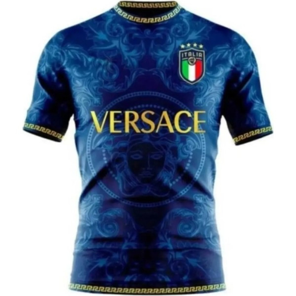 Pupa Yelken Yeni Sezon Italya Versace Mavi Desenli Özel Seri Forması Futbol Malzemeleri Fiyatı
