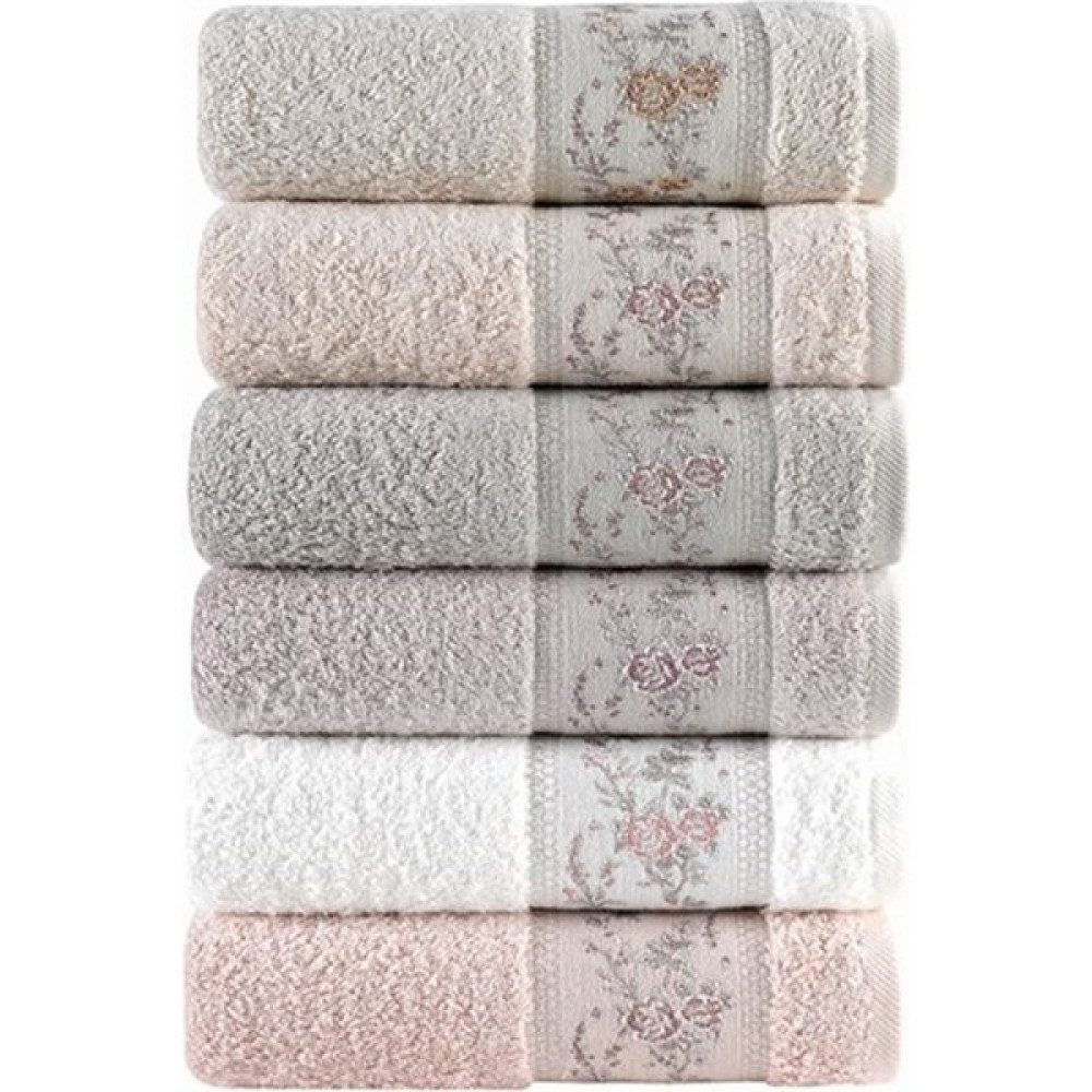 Pupilla Collection Rönesans 6'Lı Pvc El Havlusu - - Renkli - 50 x 90 cm Banyo Havlusu Fiyatı