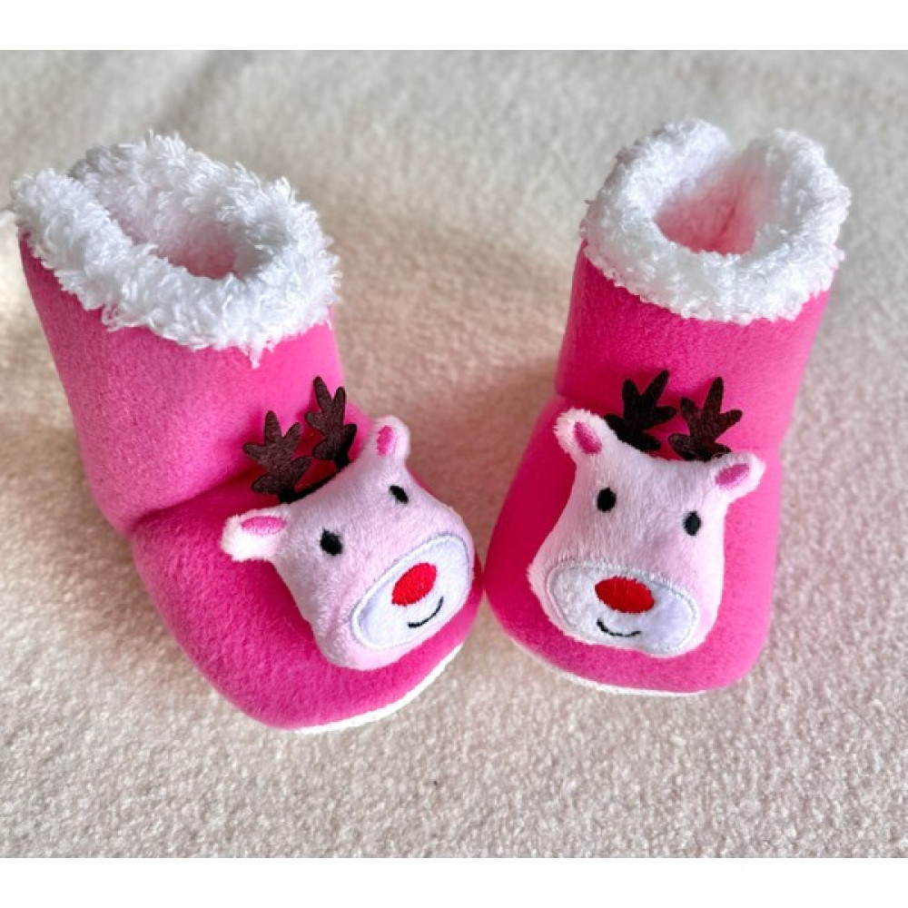 Puppis Baby Geyikli Pembe Kaymaz Taban Kız Bebek Panduf Bebek Ayakkabısı Fiyatı