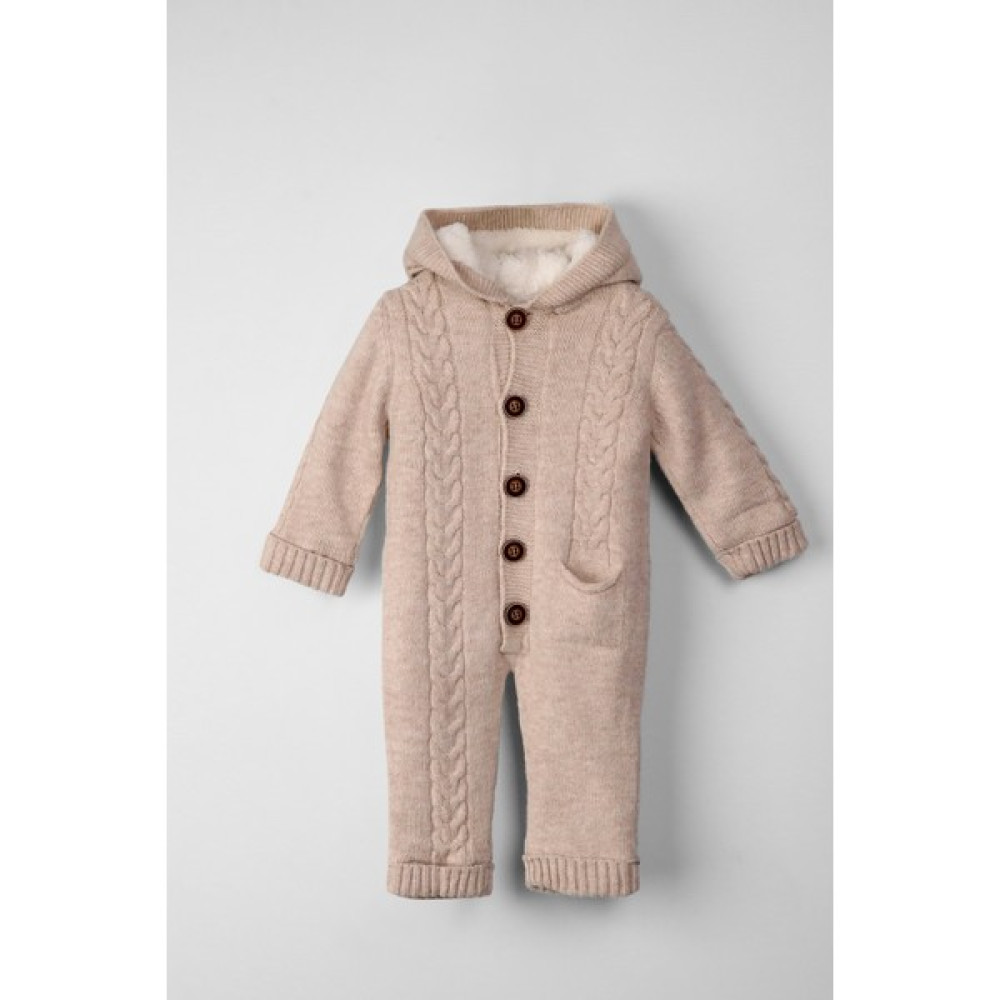 Puppis Baby Saç Örgü Cepli Welsoft Triko Tulum Bebek Tulumu Fiyatı