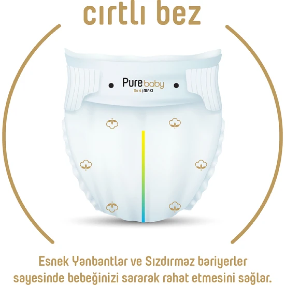 Pure Baby Bebek Bezi Pamuk Jumbo Paket Mini 34'lü