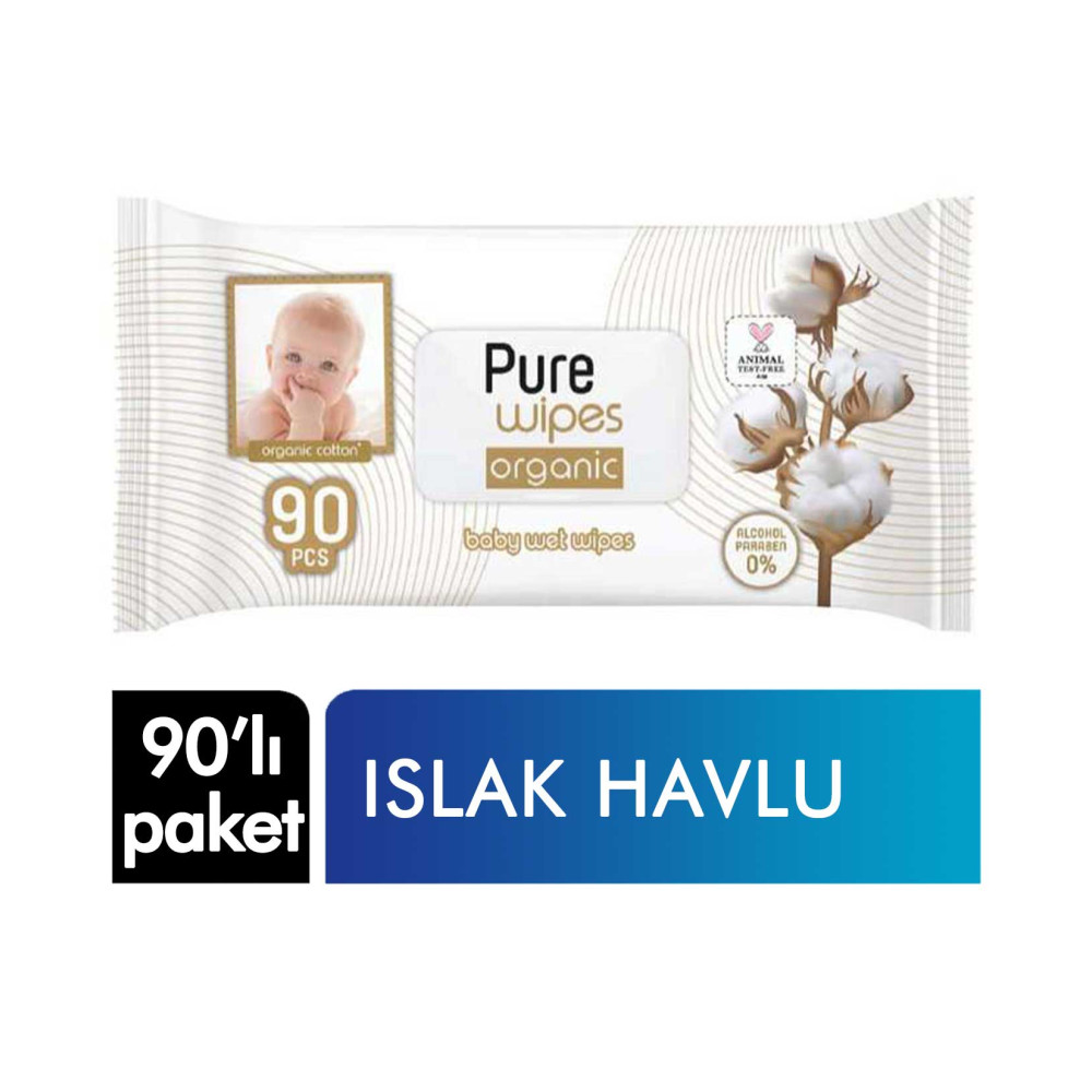 Pure Baby Islak Mendil 90'lı Pamuklu Bebek Mendil-Islak Mendil Fiyatı