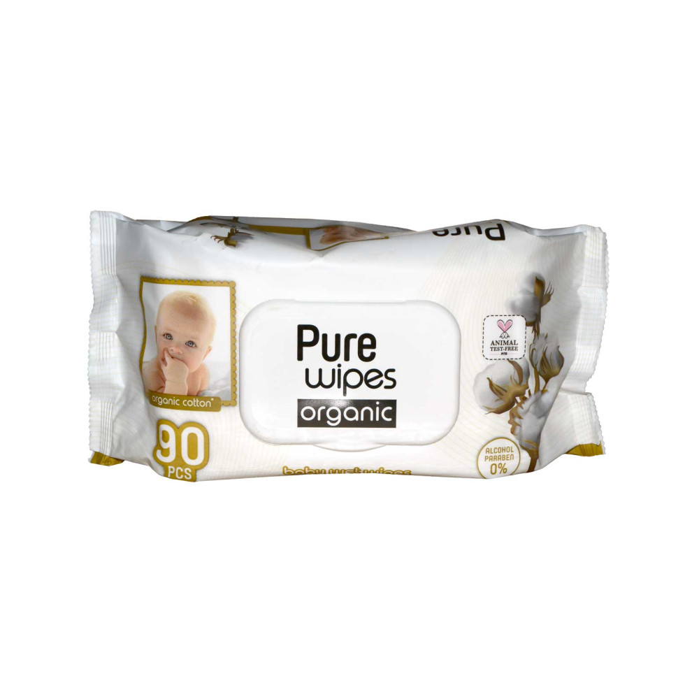 Pure Baby Islak Mendil 90'lı Pamuklu