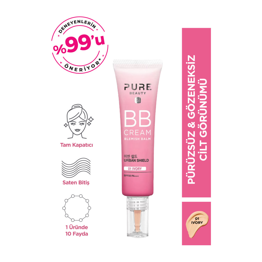PURE BEAUTY BB Krem Spf50 Pa+++ Ivory 30 ml Makyaj Ürünleri Fiyatı