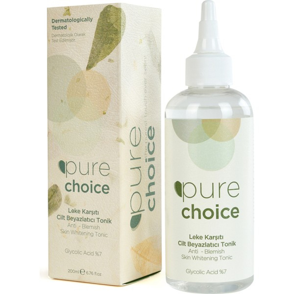 Pure Choice Leke Karşıtı Cilt Beyazlatıcı Tonik 200 ml Glycolic Acid %7) Cilt Temizleme ve Peeling Fiyatı