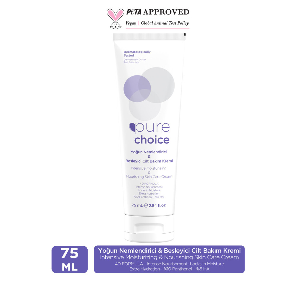 Pure Choice Yoğun Nemlendirici Ve Besleyici Cilt Bakım Kremi 75 Ml (4d Formula - %10 Panthenol + %5 Ha) Cilt ve Yüz Bakımı Fiyatı