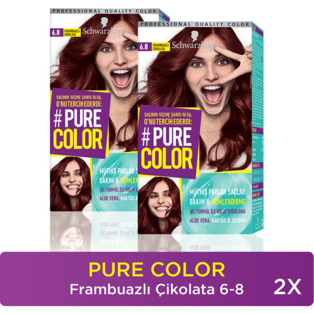 Pure Color Saç Boyası 6-8 Frambuazli Çikolata X 2 Adet - 6-8 Frambuazlı Çikolata Saç Boyası Fiyatı