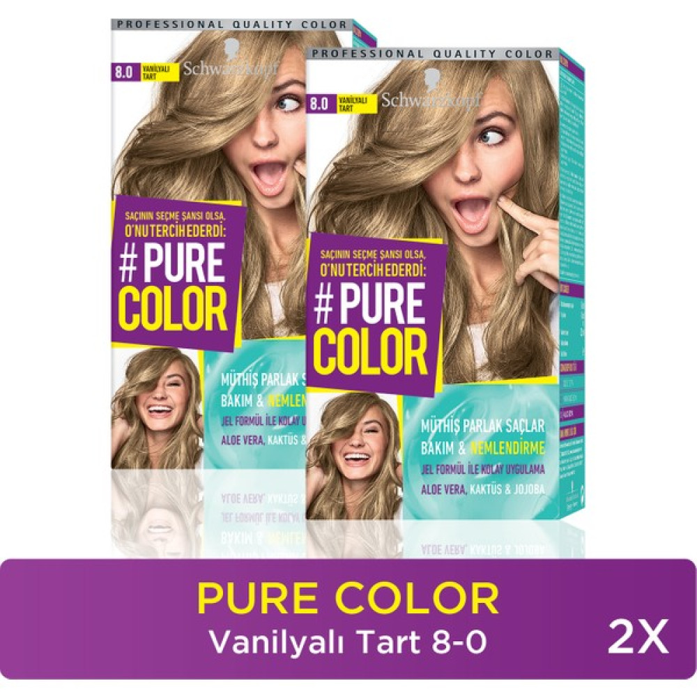 Pure Color Saç Boyası 8-0 Vanilyali Tart X 2 Adet - 8-0 Vanilyalı Tart Saç Boyası Fiyatı