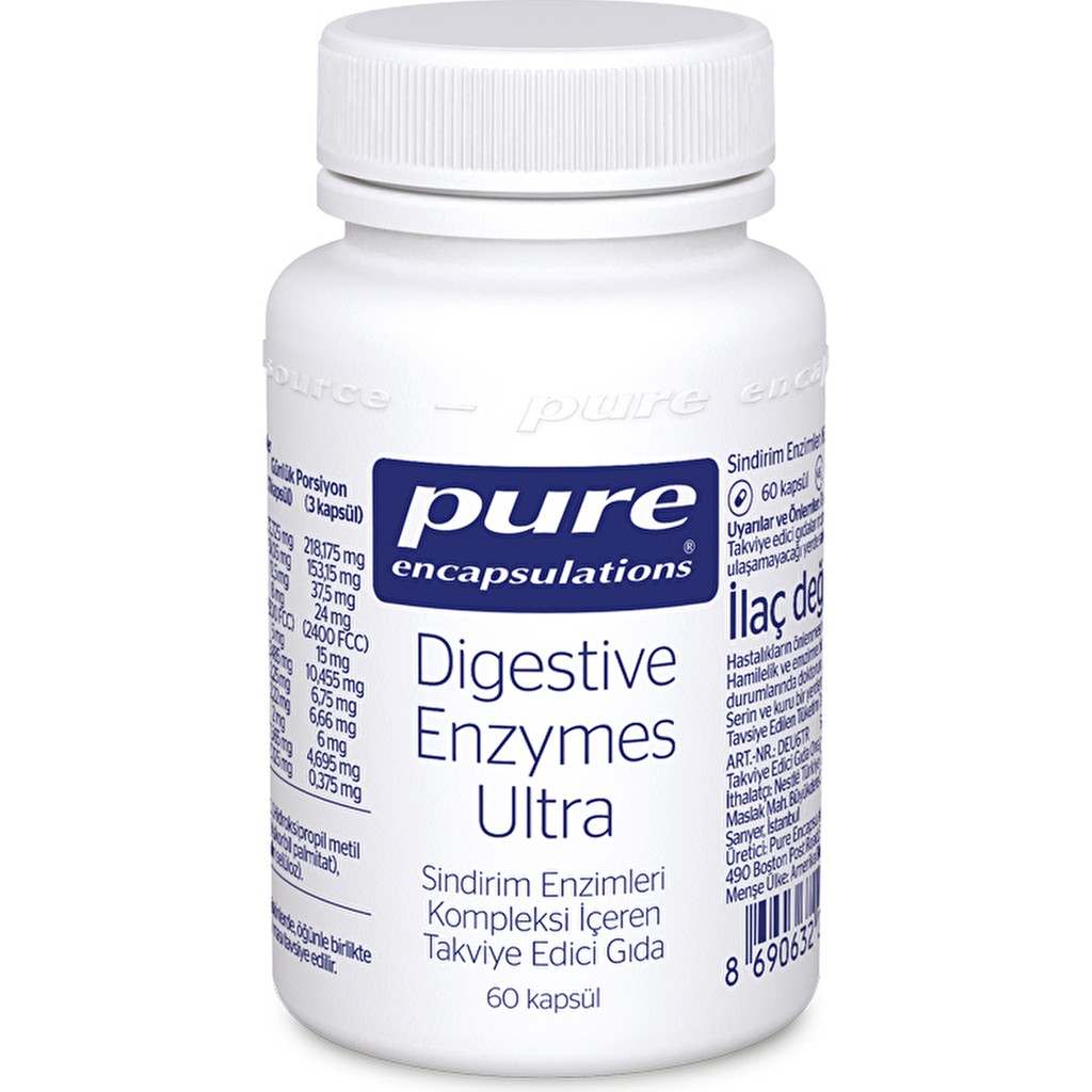 Pure Encapsulations Digestive Enzymes Ultra 60 Kapsül - Aromasız Diğer Fiyatı