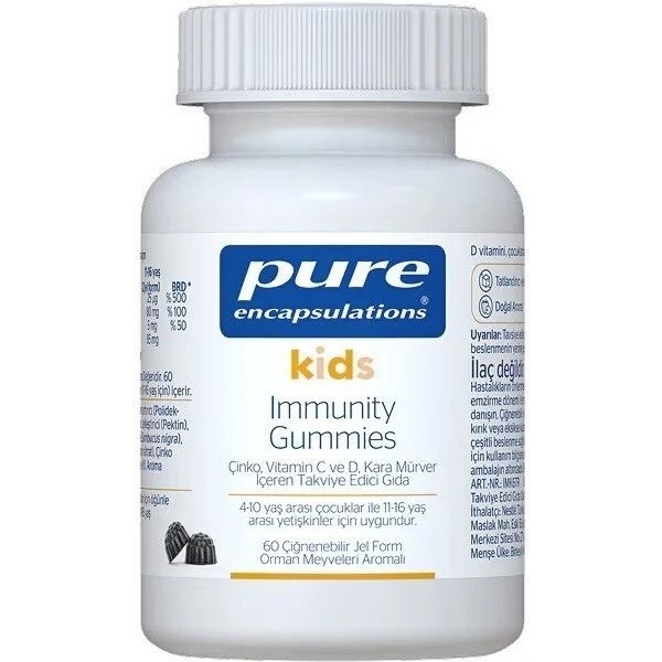 Pure Encapsulations Kids Immunity 60 Gummies - -- Diğer Fiyatı