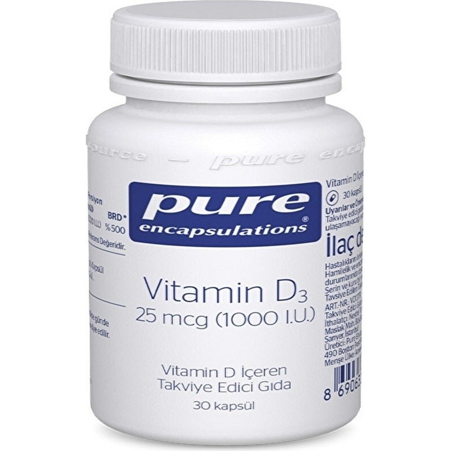 Pure Encapsulations Vitamin D3 25 mcg 1000 IU 30 Kapsül Diğer Fiyatı