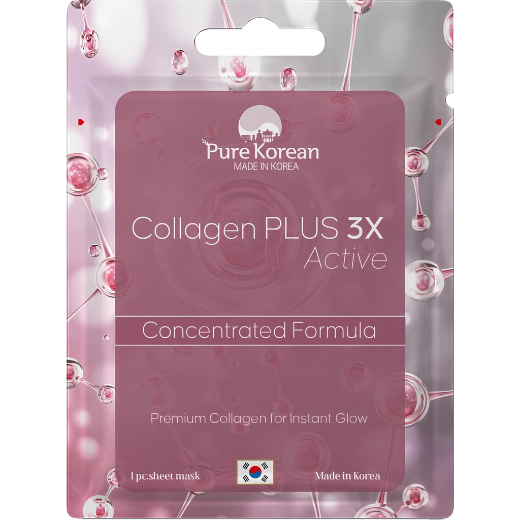 Pure Korean 3x Active Maske Canlandırıcı Özellikli Yüz Maskesi 1 Adet Premium Kolajen Diğer Fiyatı