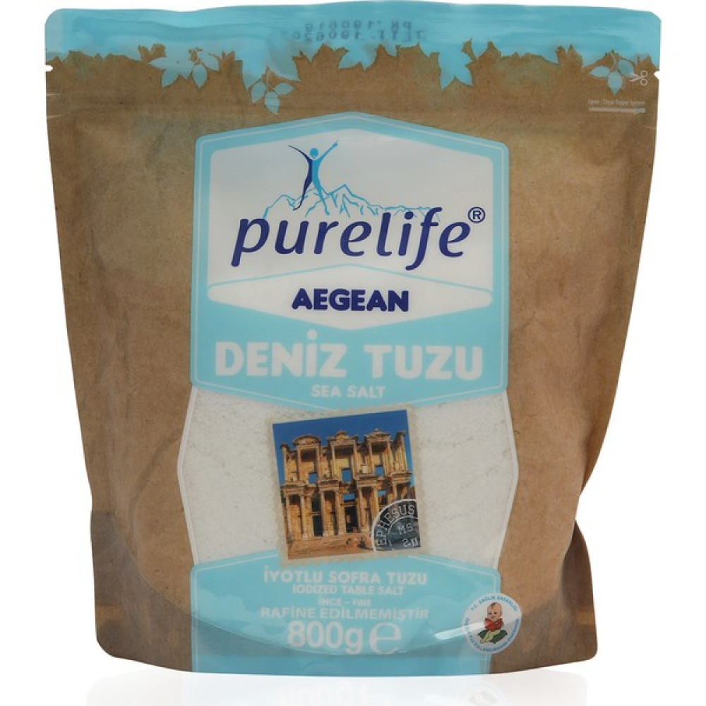 Pure Life Aegean İyotlu İnce Deniz Tuzu 800g - 800 gr Diğer Fiyatı