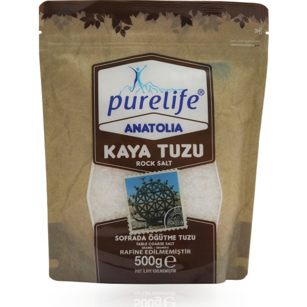 Pure Life Anatolia Granül Kristal Kaya Tuzu 500g - 500 gr Diğer Fiyatı