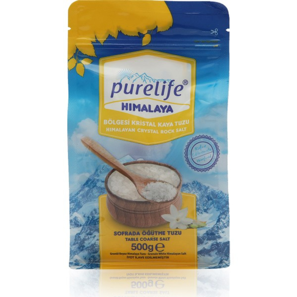 Pure Life Himalaya Tuzu - Granül Kristal Kaya Tuzu Beyaz - 500g - 500 gr Diğer Fiyatı