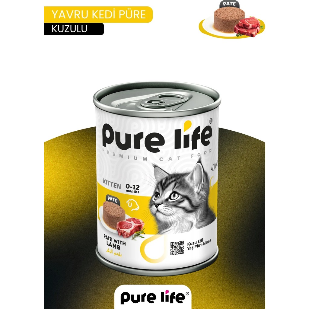 Pure Life Kuzulu Pate Yavru Kedi Konserve Yaş Mama 400 gr - Kuzu Diğer Fiyatı