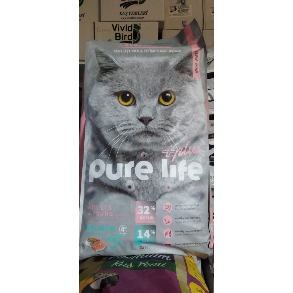 Pure Life Plus Somonlu Kedi Maması 12 kg - 1 Evcil Hayvan Ürünleri Fiyatı