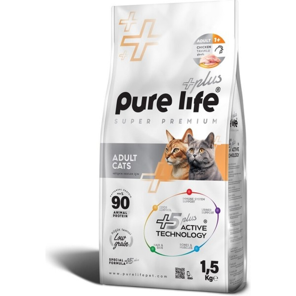 Pure Life Plus Tavuklu Yetişkin Kedi Maması 1.5 kg Evcil Hayvan Ürünleri Fiyatı