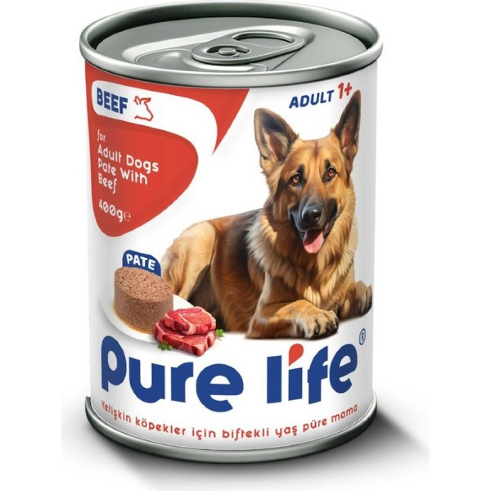 Pure Lıfe Yetişkin Köpek ( Beef ) Sığır Etli Yaş Püre Mama 400 gr x 20 Adet Evcil Hayvan Ürünleri Fiyatı