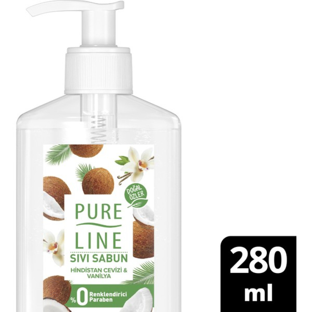Pure Line Doğal Özler Sıvı Sabun Hindistan Cevizi & Vanilya 280 ml Sabunlar Fiyatı