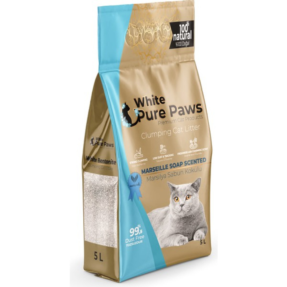 Pure Paws İnce Taneli Marsilya Sabunu Kokulu Doğal Bentonit Kedi Kumu 5 Lt Evcil Hayvan Ürünleri Fiyatı