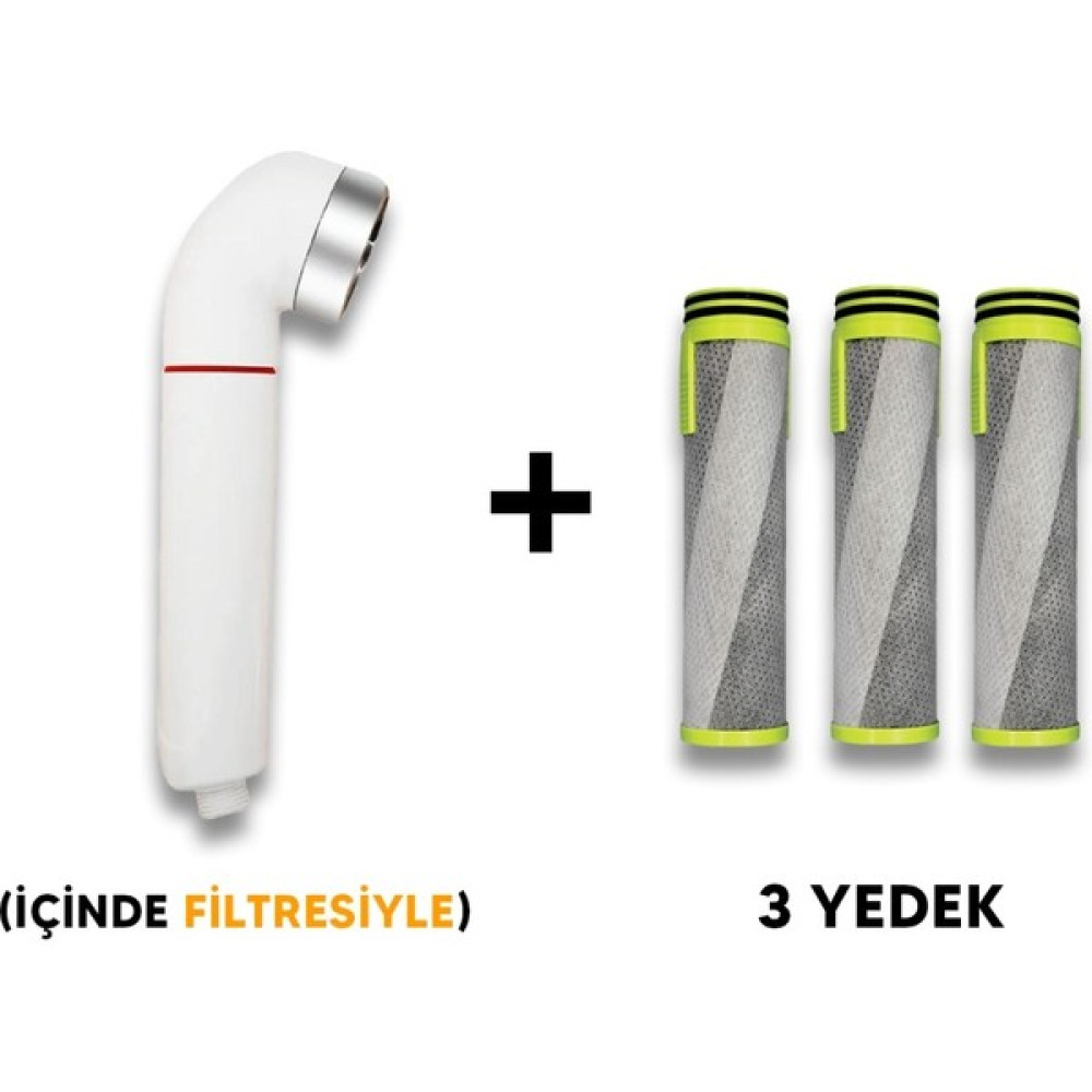 Pure Swan Duş Başlığı ve 3 Yedek Filtre Duş Başlığı Fiyatı
