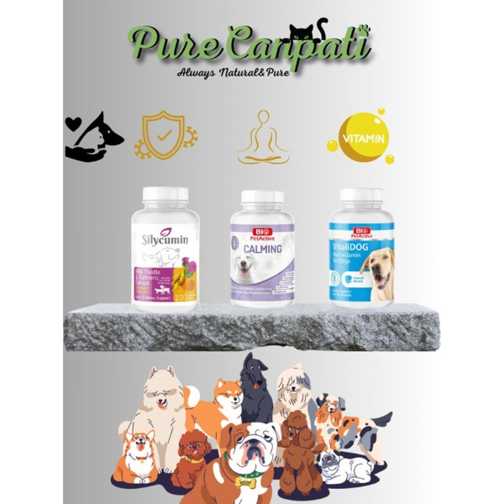 PureCanpati Köpek Vitamin Destek Seti Silycumin calming Vitalidog Evcil Hayvan Ürünleri Fiyatı
