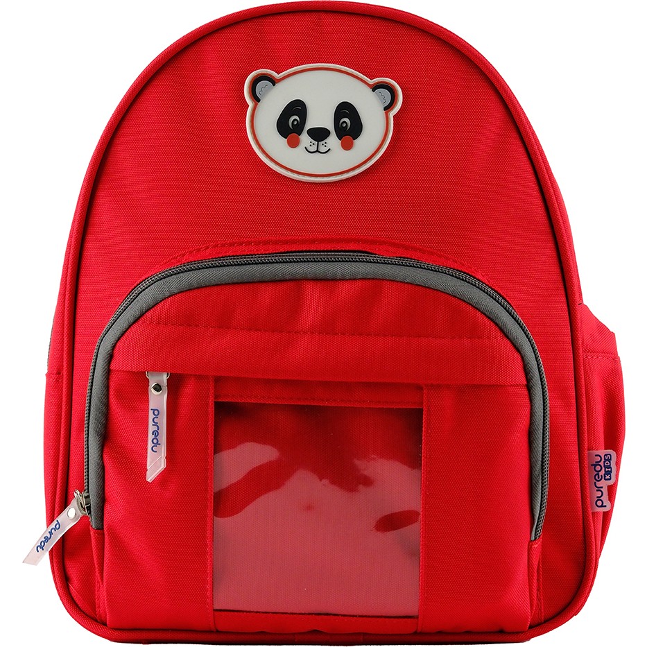 Puredu Kids Panda Yuva Kreş Anaokulu Çantası - Kırmızı - Kırmızı Diğer Fiyatı