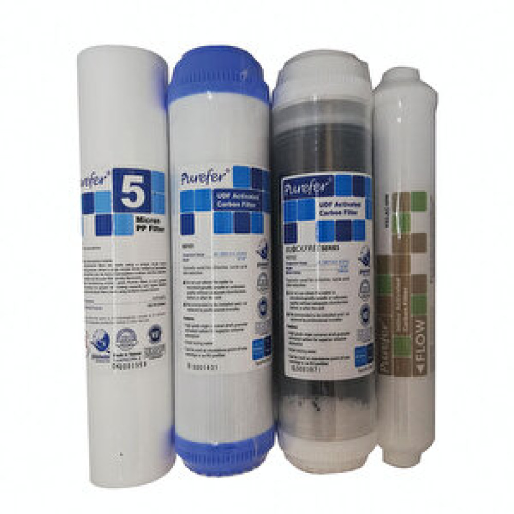 Purefer Açık Kasa Su Arıtma Cihazlarına Uygun 4'lü Filtre Set (asitic Wash Tatlandırıcı Filtre ) Su Arıtma Cihazı Fiyatı
