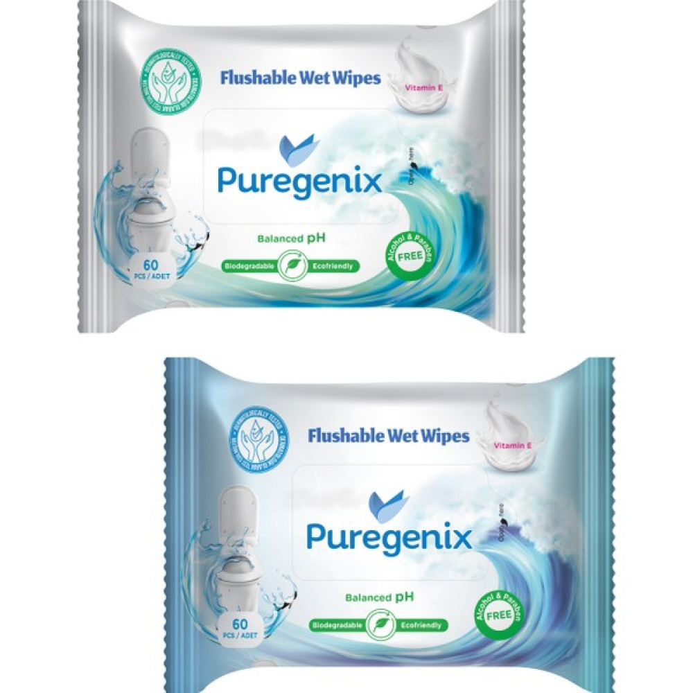 Puregenix Flushable Islak Tuvalet Kağıdı 24 x 60'lı Kağıt Mendil Fiyatı